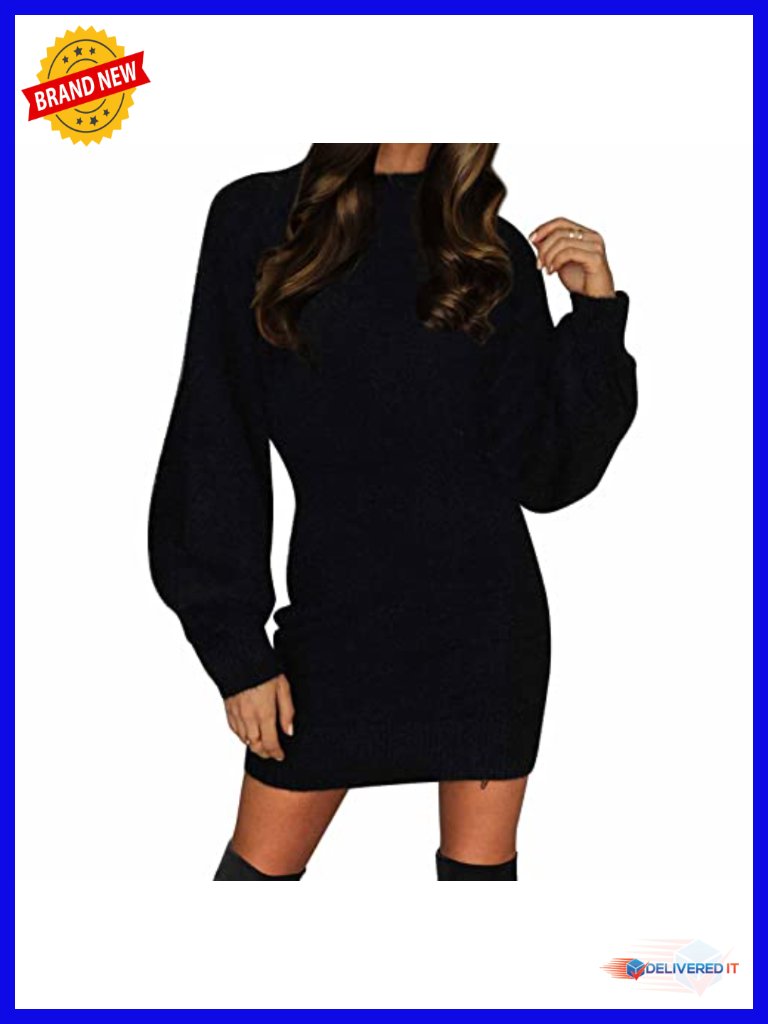 Mock Neck Ribbed Long Sleeve Bodycon Mini Sweater Dress Winter Vacation Outfits